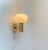 Vintage Scandinavian Brass Wall Lamp with Opaline Glass Mushroom Shade, 1960s For Sale - Image 10 of 10