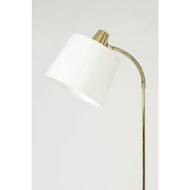 Mid-Century Modern Vintage Scandinavian Brass Floor Lamp, 1950s For Sale - Image 3 of 8