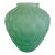 Daum France Crystal "Pate De Crystal," Celadon Green Geometric Raised Relief "Rhythmns," Vase/Vessel For Sale