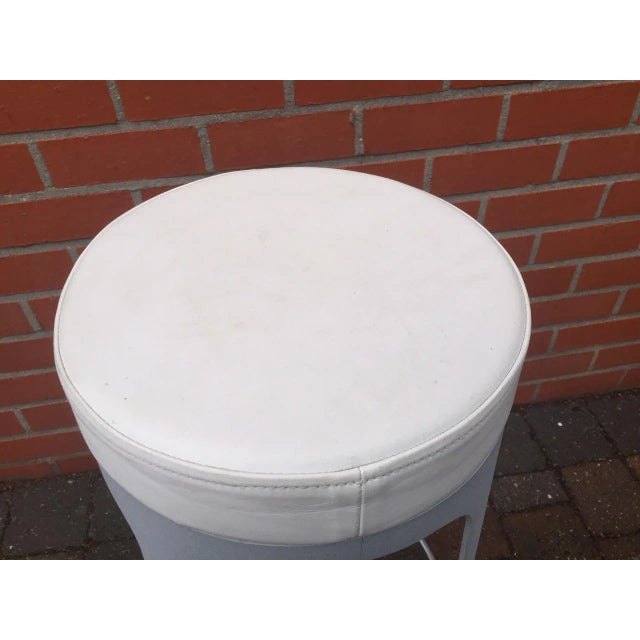 Metal & Leather Stool by Leonardo Rossano for Lapalma, 2000s For Sale - Image 9 of 14