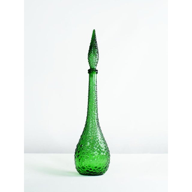 Mid-Century Modern Emerald Green Empoli Genie Bottle Decanter, 1960s For Sale - Image 14 of 14