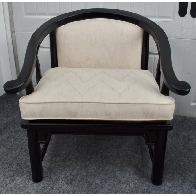 American of Martinsville Armchairs Vintage Horseshoe Ming Lounge Pair MCM For Sale - Image 13 of 15