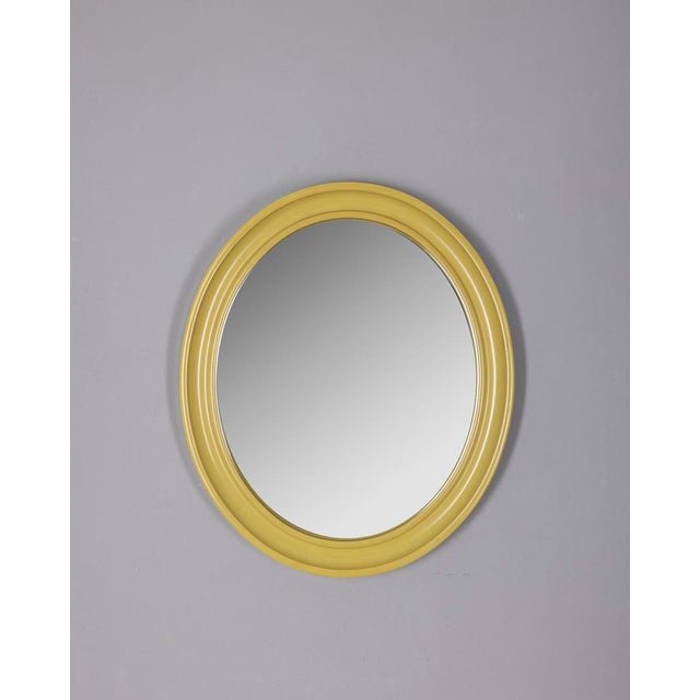 Chartreuse Vintage Green Plastic Wall Mirror from Carrara Matta, 1970s For Sale - Image 8 of 8