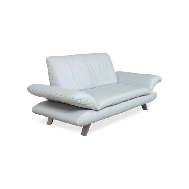 Leather Two-Seater Sofa and Ottoman from Koinor Rossini, Set of 2 For Sale - Image 6 of 18