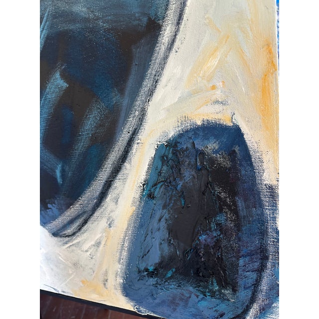 Richard Gene Barbera "Blue Rocks" Large Scale Oil on Canvas For Sale In New York - Image 6 of 6