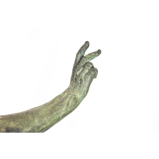Italian Grand Tour Bronze Sculpture “Dancing Faun of Pompeii” After Antique For Sale - Image 15 of 18
