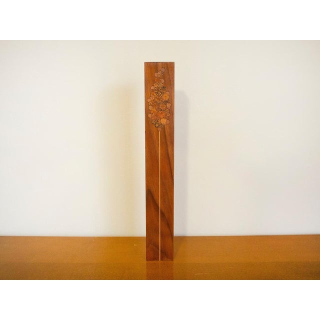 1960s Roger Sloan Wall Pocket Vase With Inlaid Design For Sale - Image 10 of 10