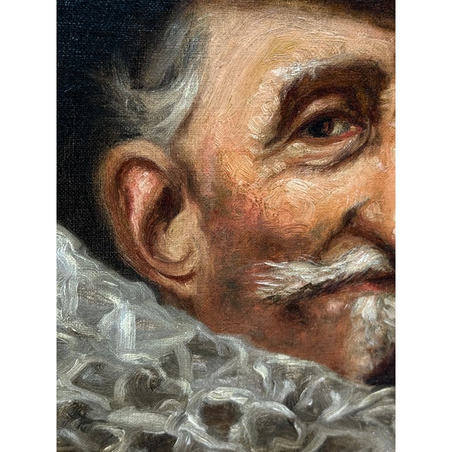 Antique Oil Painting After Frans Hals Portrait of Gentleman, Signed A. Hiller For Sale In Philadelphia - Image 6 of 14