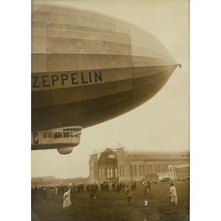 Departure of Zeppelin Circa 1930 Silver Gelatin Black and White Photography For Sale