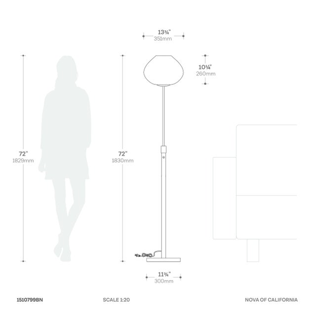 Bloom Torchiere Floor Lamp - Black Nickel, Black Marble Base, White Satin Shade, Dimmer For Sale - Image 10 of 18