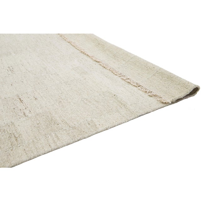 Modern Designed Kilim Flatweave Wool Rug in Natural Earthy Tones For Sale - Image 4 of 10