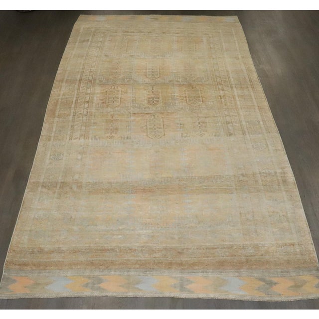 Neutral Antique Persian Balouch Rug - 7'2" x 13'6" For Sale In New York - Image 6 of 11
