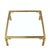 1970s Greek Key Square Brass Glass Top Coffee Table Mastercraft For Sale - Image 5 of 6