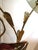 Wood Rare Antonio Pavia Brass and Red Lacquered Wood Stork Floor Lamp Circa 1980s For Sale - Image 7 of 17