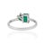 Contemporary Emerald & Diamond Ring for Women, Size 7 For Sale - Image 4 of 11