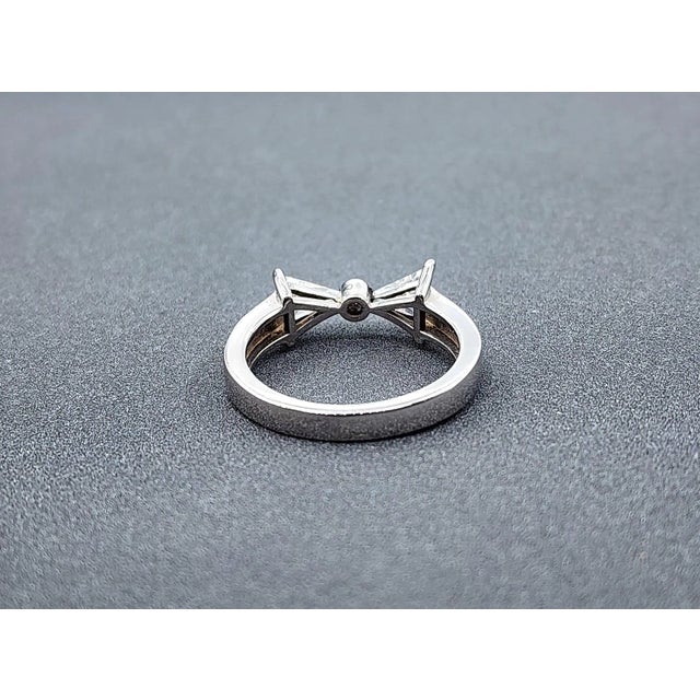 Modern 0.64 Bow Tie Diamond Ring Size 6.25 For Sale - Image 3 of 4