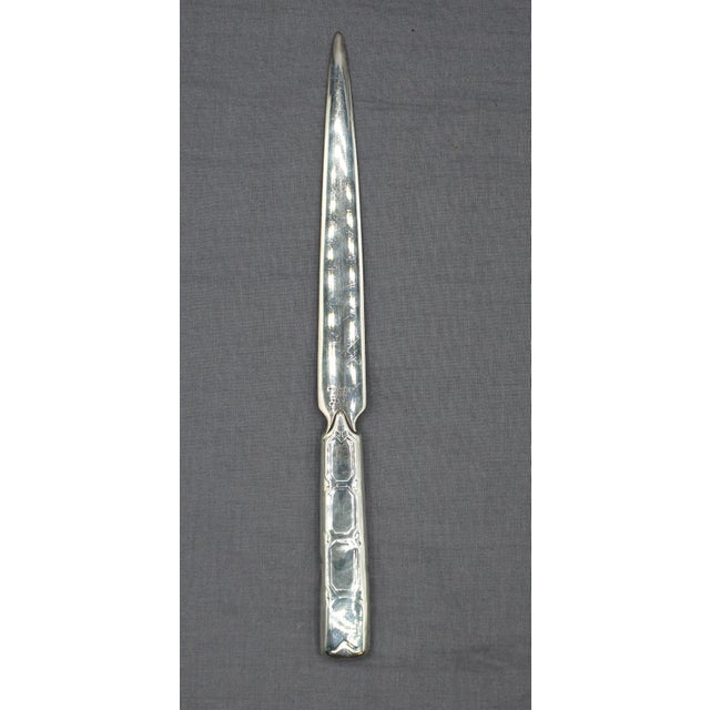 Tiffany and Co. 1947-55 Tiffany & Co. Sterling Silver Deco-Art Moderne Letter Opener For Sale - Image 4 of 9