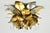 Metal Vintage Mid Century Modern Maison Jansen Style Flush Mount | Gold Silver Brass Aluminium Flower Ceiling Light Fixture Lamp | Bagues Banci Italian For Sale - Image 7 of 10