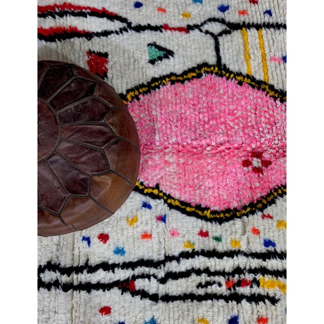 Textile Handwoven Colorful Azilal Wool Rug - 9.8 X 6.2 Ft For Sale - Image 7 of 8