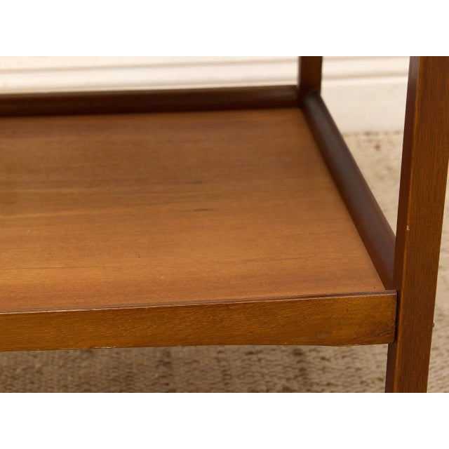 Vintage Mid-Century Modern Two-Tier Wood Bar Cart For Sale - Image 11 of 12