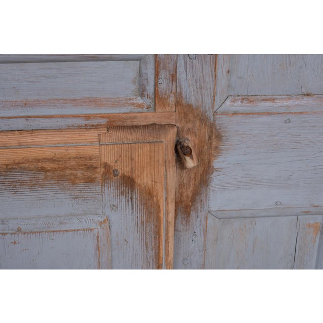 Baroque Swedish Pine Painted Redwood Cabinet, 1700s For Sale - Image 15 of 16