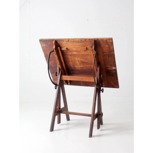 Antique Drafting Table For Sale - Image 4 of 12
