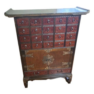 Antique Asian Herbal Medicine Cabinet (Yakjang) Multi-Drawer Apothecary Chest For Sale