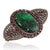 Vintage Style Ornate 20 Ct Handcarved Emerald Ruby & Diamond Christmas Brooch Pendant For Sale - Image 4 of 15