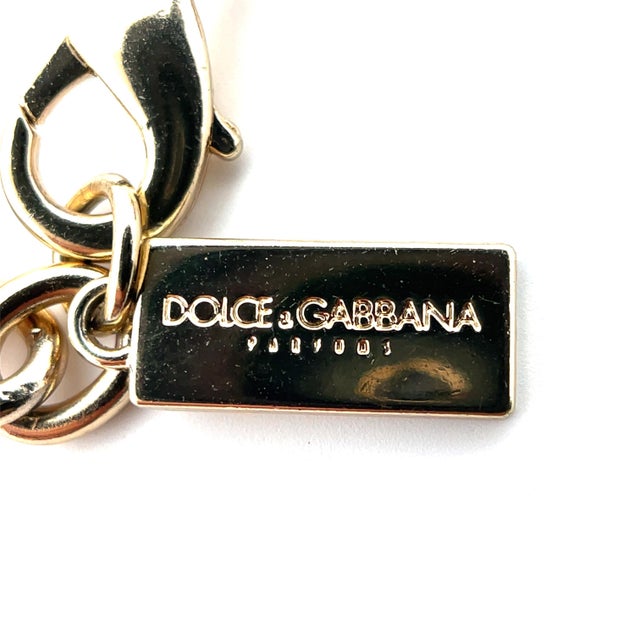 Modern Dolce & Gabbana Gold-Tone Chunky Multi-Charm Vintage Bracelet For Sale - Image 3 of 5