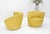 Yellow Pair of Vladimir Kagan for Directional Nautilus Chairs Yellow Gold MINT! For Sale - Image 8 of 15