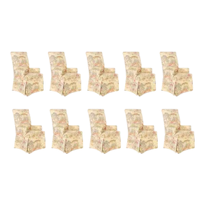 Set of Ten Upholstered Dining Chairs