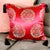 Asian Red Satin Silk Jacquard Decorative Knotted Tassel Pillow For Sale In New York - Image 6 of 9