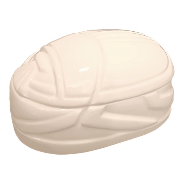 1977 Tiffany and Co. White Scarab Trinket Box For Sale
