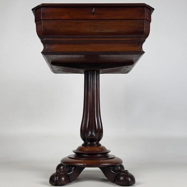 Antique English Regency Mahogany Workbox, 1800s For Sale - Image 4 of 12
