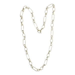 36 Inch Gold Paper Clip Link Necklace