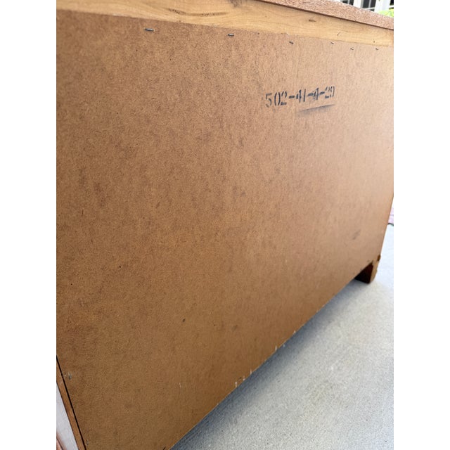 Vintage Hollywood Regency Faux Bamboo and Wicker Chest of Drawers, 1970's, by American of Martinsville For Sale - Image 10 of 10