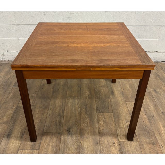 Mid 20th Century Vintage Mobler Danish MCM Teak Draw Leaf Expandable Extendable Dining Table For Sale - Image 5 of 14