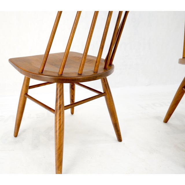Pair of Mid-Century Modern Solid Maple Conant Ball Russel Right Sid Chairs Mint! For Sale - Image 11 of 16