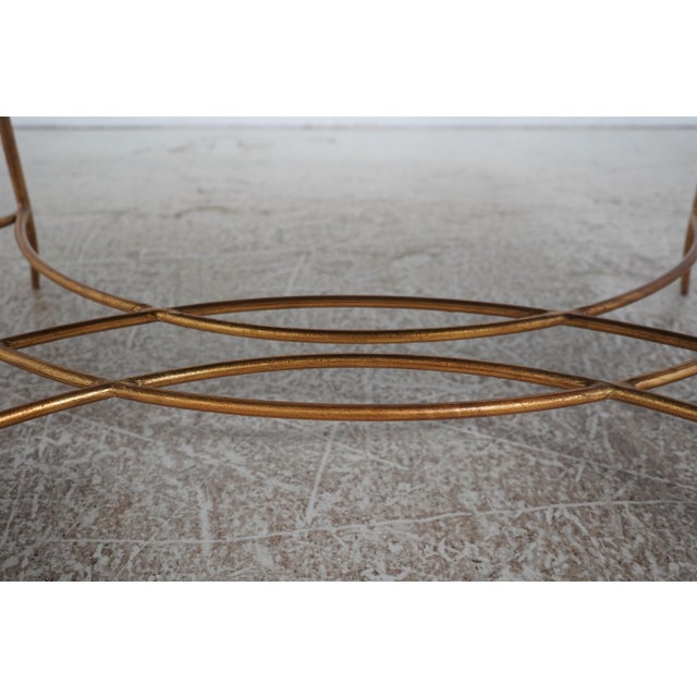 Regency Style Black & Gold Painted Iron Base Tray Table For Sale - Image 12 of 14