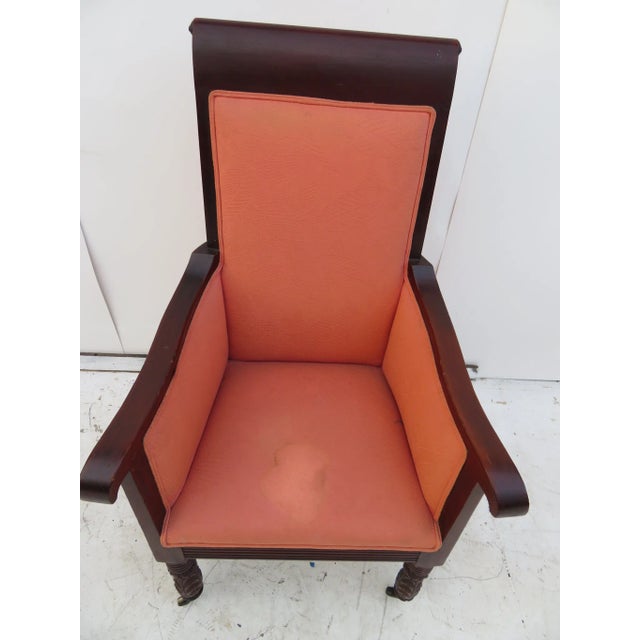 Traditional 19th Century Empire Acanthus Carved Armchair For Sale - Image 3 of 7
