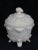 Light Pink Jeannette Shell Pink Milk Glass Footed Candy Dish with Lid For Sale - Image 8 of 11