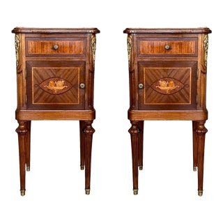 19th Century French Louis XVI Guillaume Grohé Style Bedside Cabinet For Sale