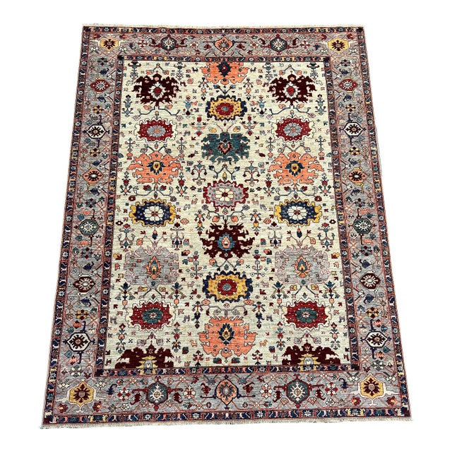 Boho Chic Persian Sultanabad Wool Rug – 9’1” X 12" For Sale