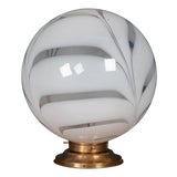 Image of Table Lamp with Hand-Blown Glass Shade, Murano, Italy, 1970s For Sale