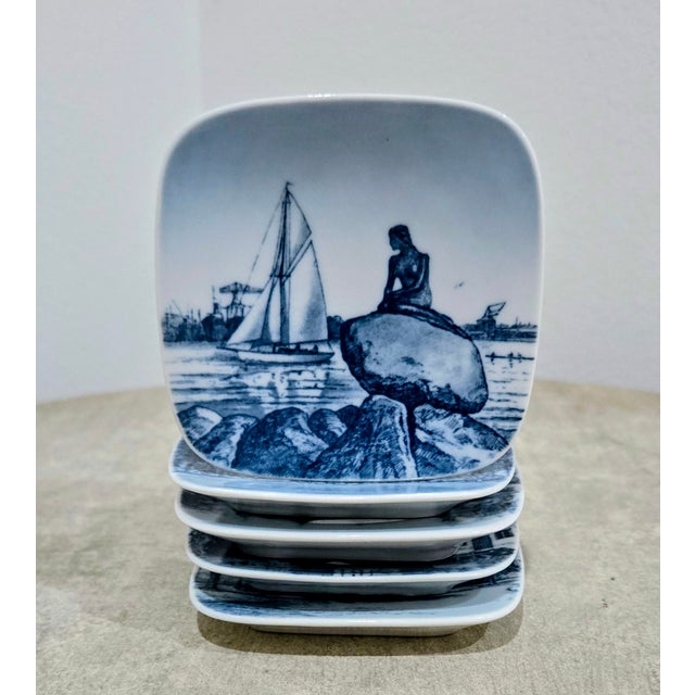 Bing & Grondahl Vintage Bing & Grondahl Danish Landmark Mini Wall Plates by Kjeld Bonfils – Set of 5 For Sale - Image 4 of 14