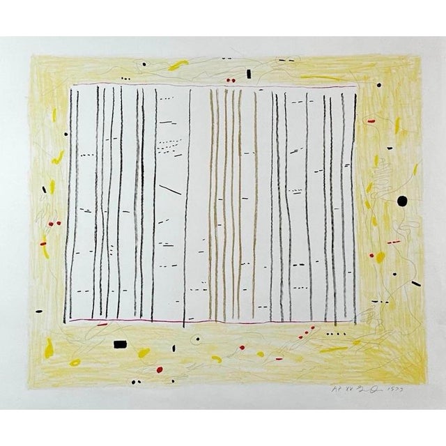 1979 Gene Davis “Yellow Jack” Signed Artist Proof Lithograph This 1979 Gene Davis Yellow Jack Artist Proof lithograph...