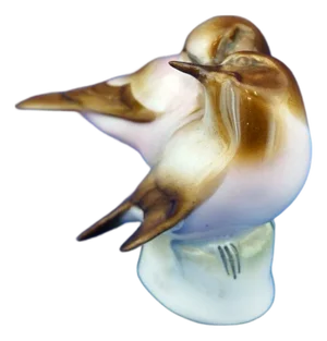 20th Century Porcelain Sparrows from Zsolnay, Hungary