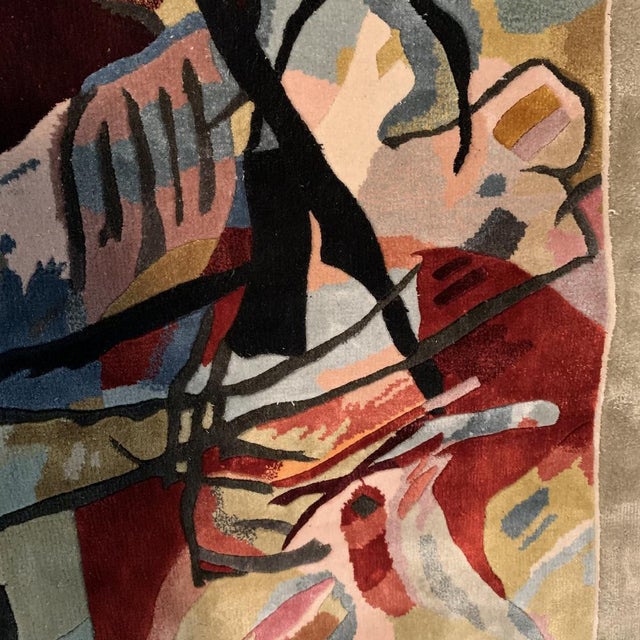 Silk Wall Rug after Painting by Kadinsky For Sale - Image 10 of 18