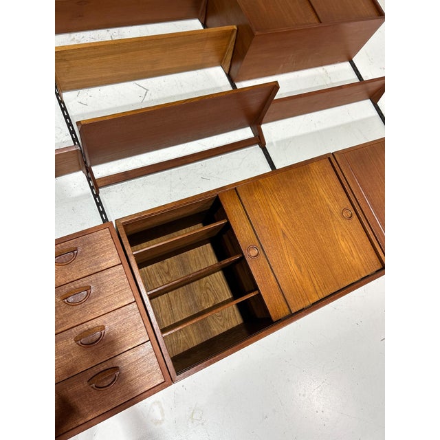 Modular Wall Unit in Teak by Kai Kristiansen for FM Møbler, Denmark, 1960s For Sale - Image 12 of 18