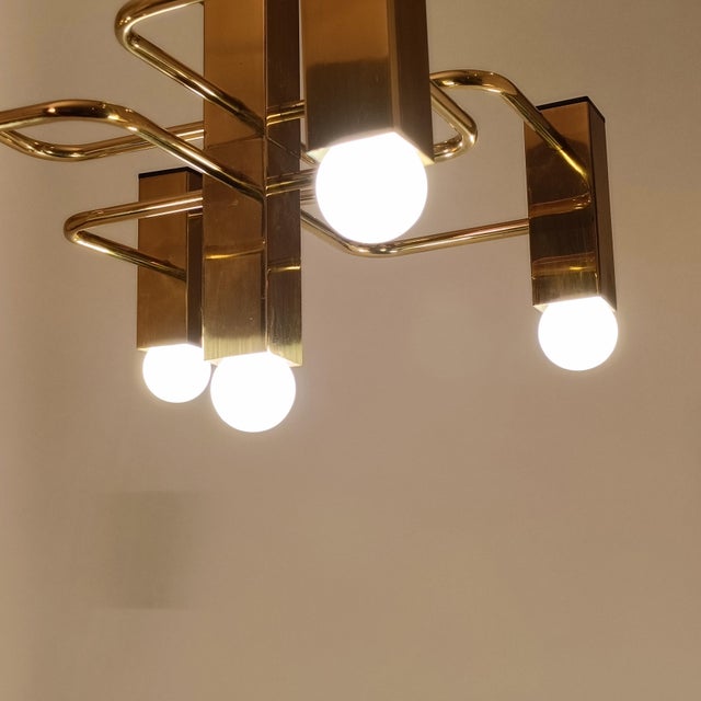 Italian Ceiling Lamp by Gaetano Sciolari, 1970s For Sale - Image 6 of 15